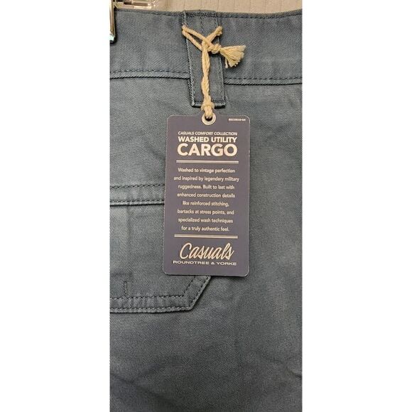 Roundtree Casual Big Man Cargo 10" Short Blue Size 50W - Picture 5 of 6